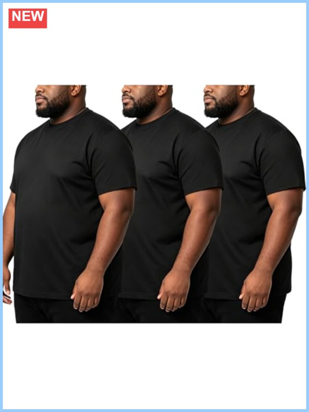 Big & Tall Men's 3 Pack Quick Dry Short Sleeve T-Shirts